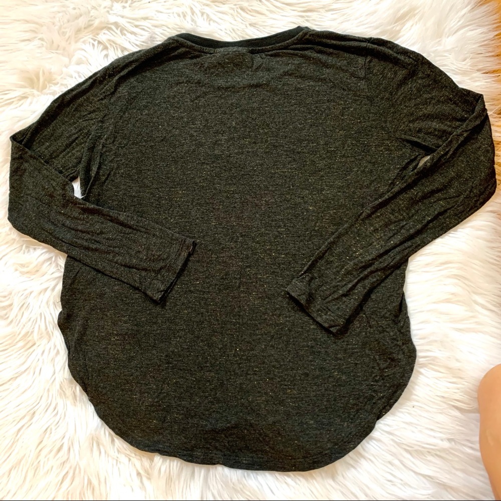 Scotch & Soda Xs Lurex Tee Long Sleeve Black Gold - image 6